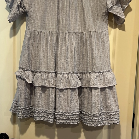 Storia Icy Blue Ruffled Layered Dress - Picture 3 of 8